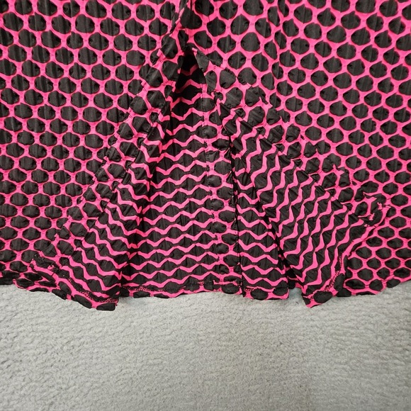 IC by Connie K Tunic Top Womens L Button Textured Vibrant Boutique Art To Wear - Picture 7 of 12